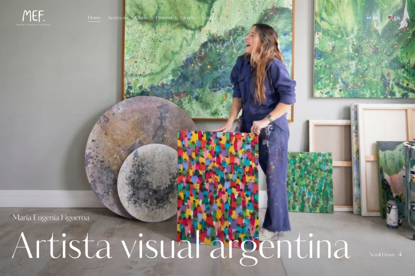 Sitio web de MEF, artista visual argentina